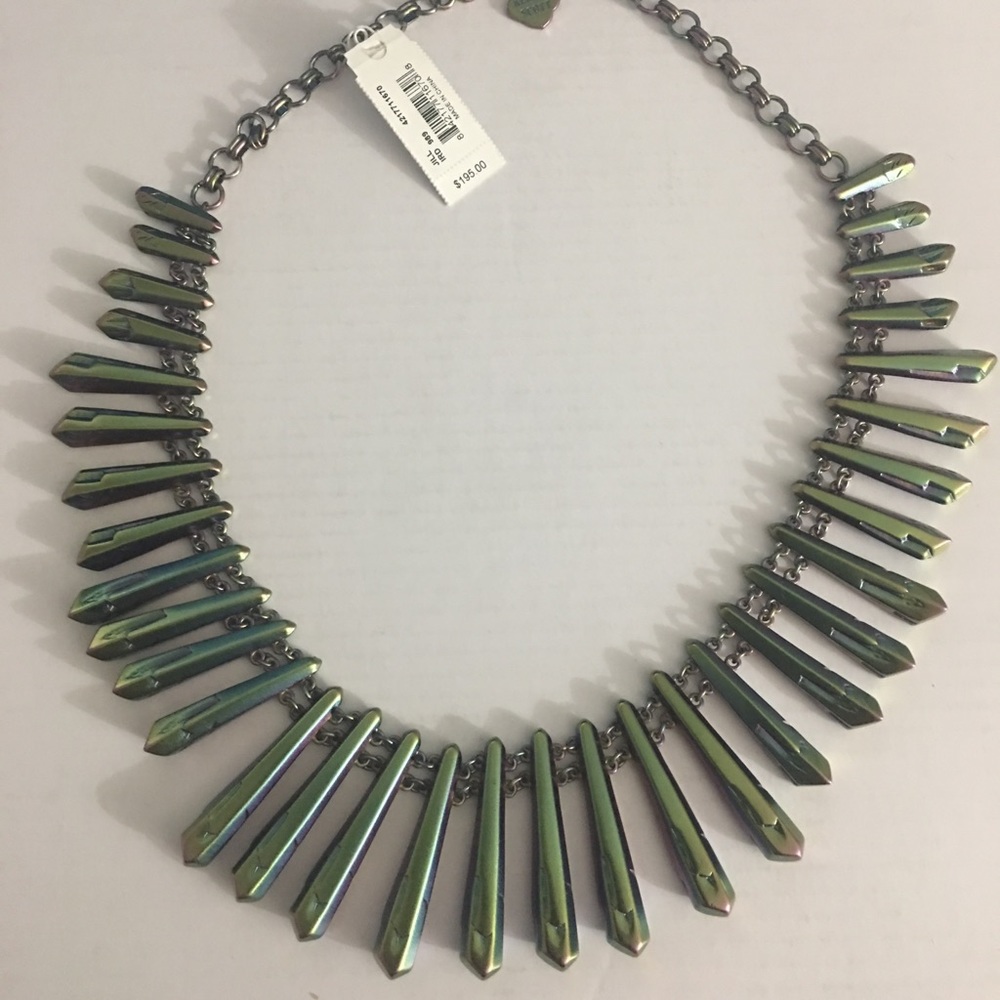 NWT Kendra Scott Jill Necklace in Gunmetal
